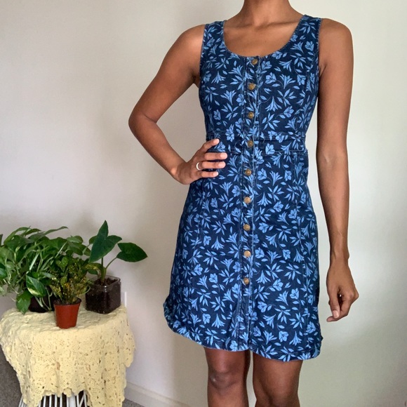Denim floral bodycon dress - Picture 4 of 7